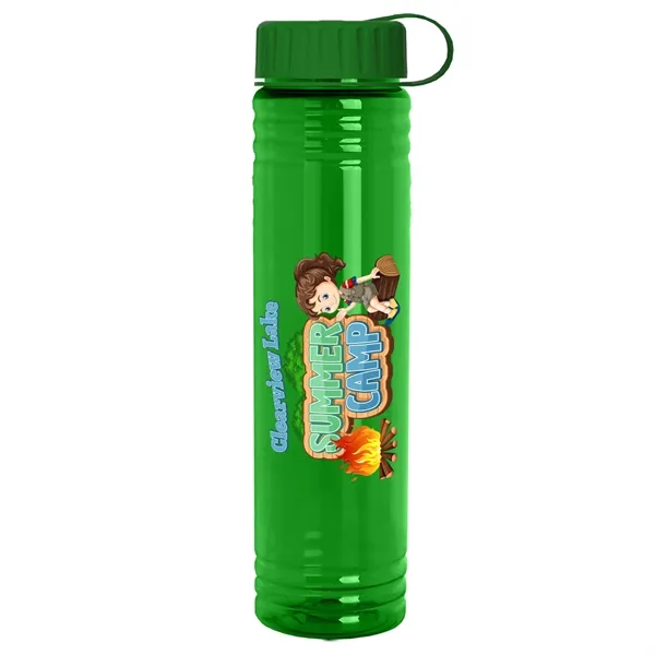 Slim Cylinder Design. 32 oz Transparent Sport Bottles with Tethered Lid.... from ASI 40480 Koozie Group