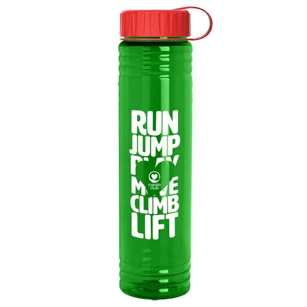 Slim Cylinder Design. 32 oz Transparent Sport Bottles with Tethered Lid.... from ASI 40480 Koozie Group