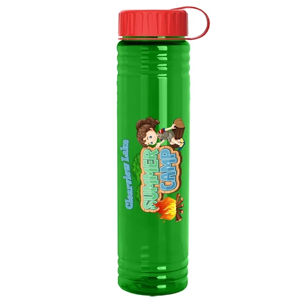 Slim Cylinder Design. 32 oz Transparent Sport Bottles with Tethered Lid.... from ASI 40480 Koozie Group