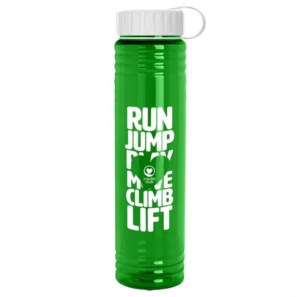 Slim Cylinder Design. 32 oz Transparent Sport Bottles with Tethered Lid.... from ASI 40480 Koozie Group