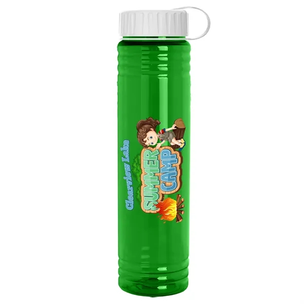 Slim Cylinder Design. 32 oz Transparent Sport Bottles with Tethered Lid.... from ASI 40480 Koozie Group