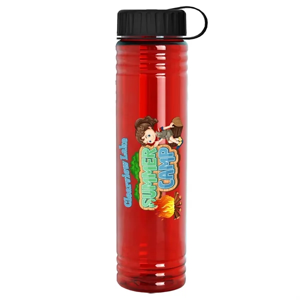 Slim Cylinder Design. 32 oz Transparent Sport Bottles with Tethered Lid.... from ASI 40480 Koozie Group