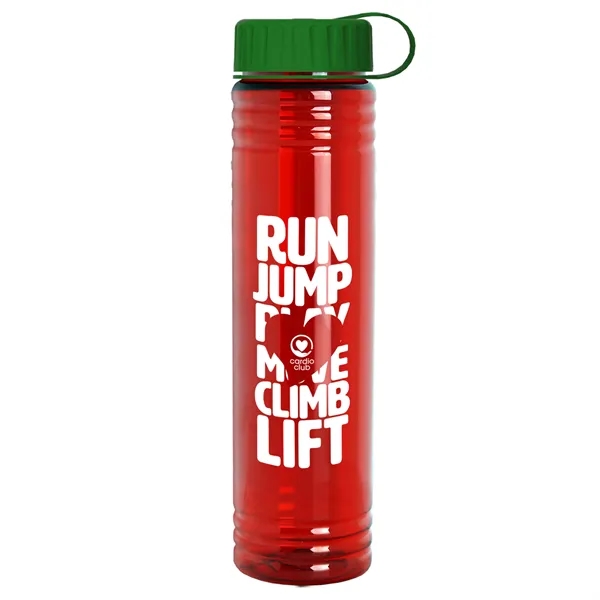 Slim Cylinder Design. 32 oz Transparent Sport Bottles with Tethered Lid.... from ASI 40480 Koozie Group