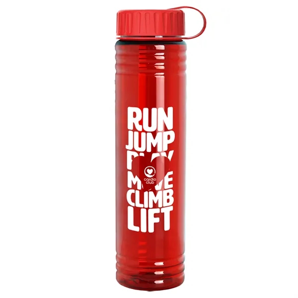 Slim Cylinder Design. 32 oz Transparent Sport Bottles with Tethered Lid.... from ASI 40480 Koozie Group