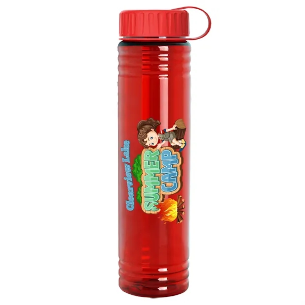 Slim Cylinder Design. 32 oz Transparent Sport Bottles with Tethered Lid.... from ASI 40480 Koozie Group