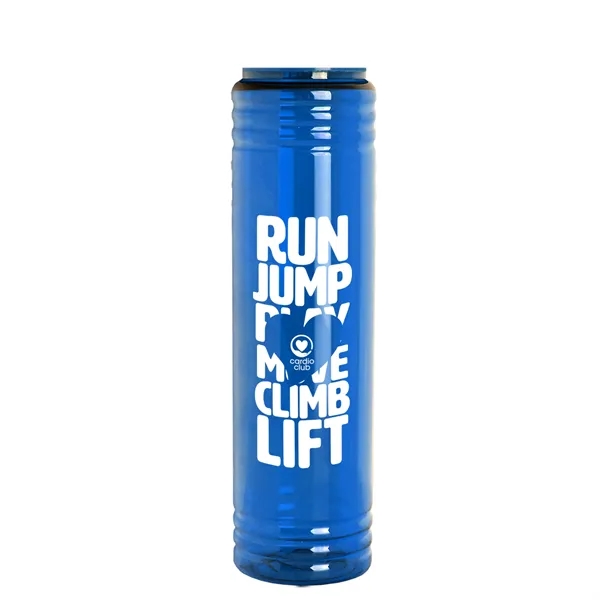 Slim Cylinder Design. 32 oz Transparent Sport Bottles with Tethered Lid.... from ASI 40480 Koozie Group