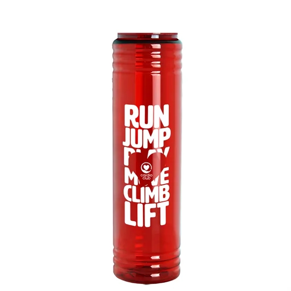 Slim Cylinder Design. 32 oz Transparent Sport Bottles with Tethered Lid.... from ASI 40480 Koozie Group