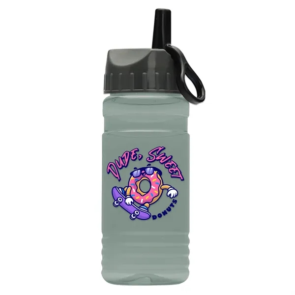 The Lil Stripe 20 Oz. PETE Bottle With Flip Straw Ring... from ASI 40480 Koozie Group