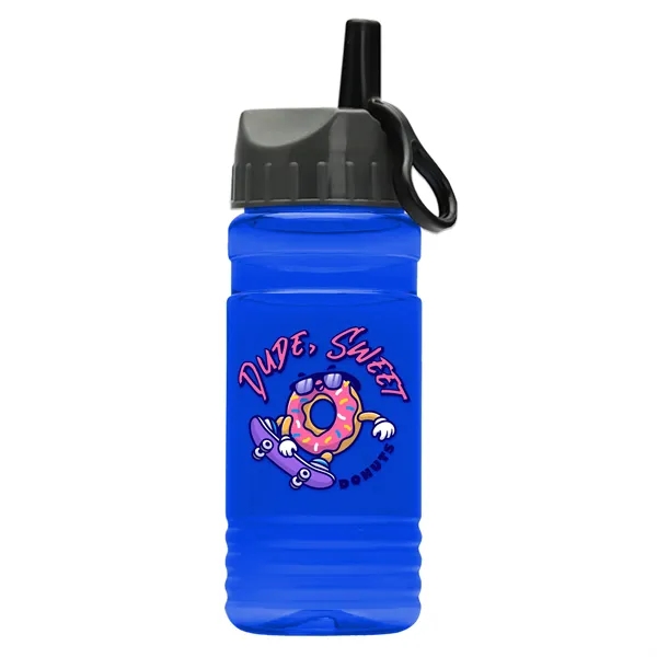 The Lil Stripe 20 Oz. PETE Bottle With Flip Straw Ring... from ASI 40480 Koozie Group