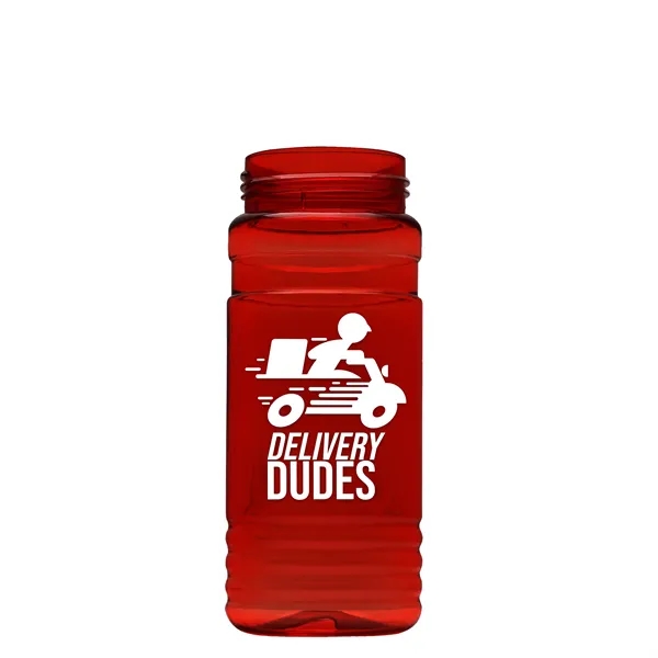 The Lil Stripe 20 Oz. PETE Bottle With Flip Straw Ring... from ASI 40480 Koozie Group