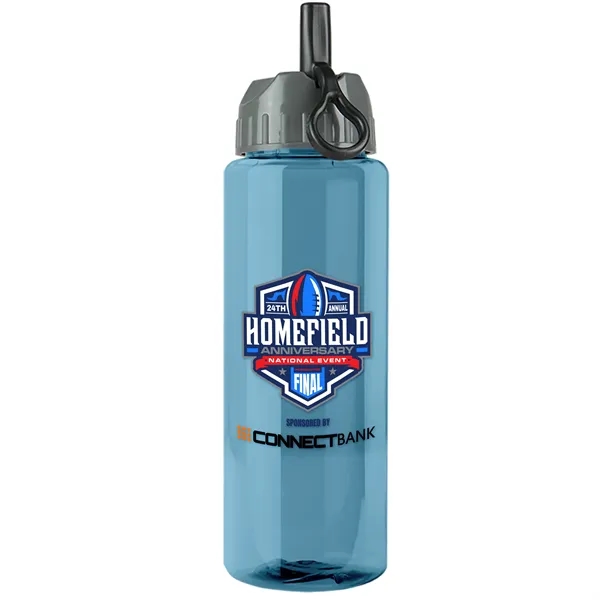 Garyline® Slim Fit RPET Bottle with Ring-Straw Lid - 32 oz.... from ASI 40480 Koozie Group
