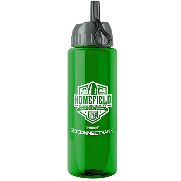 Garyline® Slim Fit RPET Bottle with Ring-Straw Lid - 32 oz.... from ASI 40480 Koozie Group