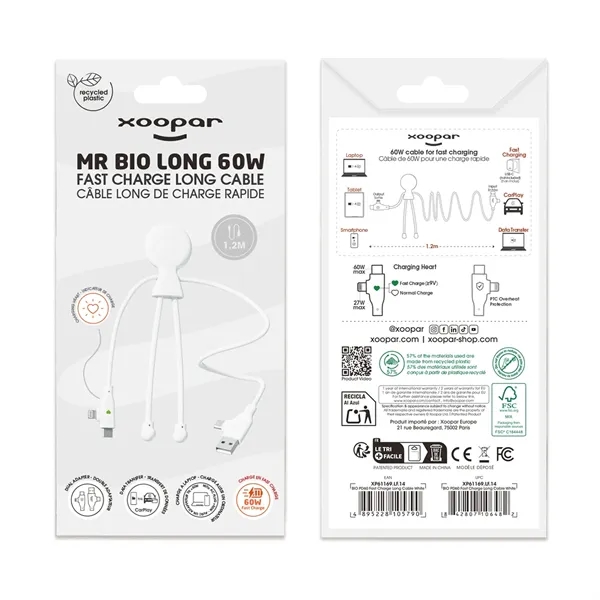 Xoopar Mr. Bio Long 60W Charging Cable... from ASI 62124 iClick, Inc.