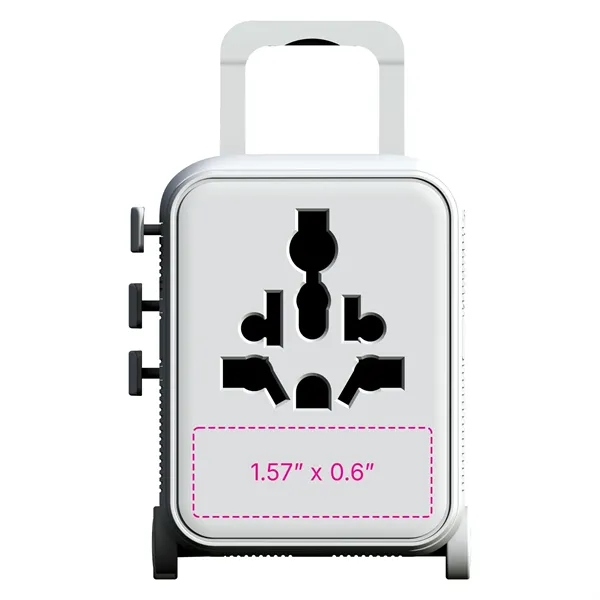 World travel adapter with USB-C fast charging and multi-country plug support.... from ASI 62124 iClick, Inc.