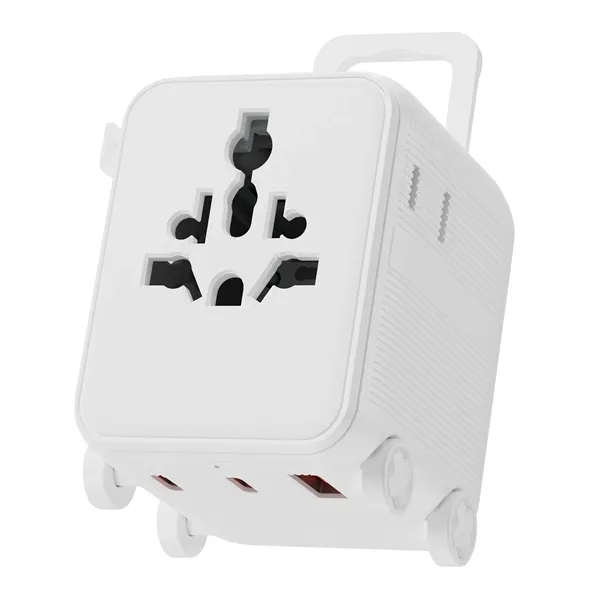 World travel adapter with USB-C fast charging and multi-country plug support.... from ASI 62124 iClick, Inc.