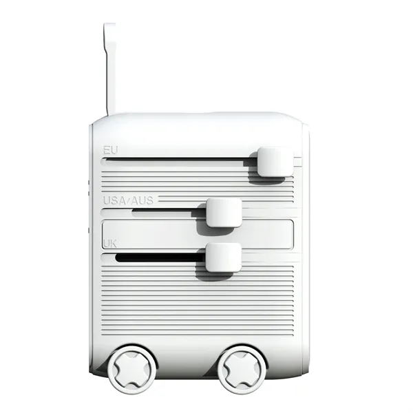 World travel adapter with USB-C fast charging and multi-country plug support.... from ASI 62124 iClick, Inc.