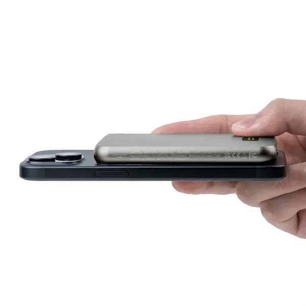 MagSafe-compatible 5,000 mAh wireless power bank with mirror.... from ASI 62124 iClick, Inc.