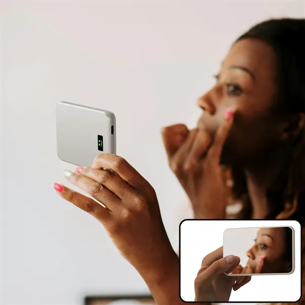 MagSafe-compatible 5,000 mAh wireless power bank with mirror.... from ASI 62124 iClick, Inc.