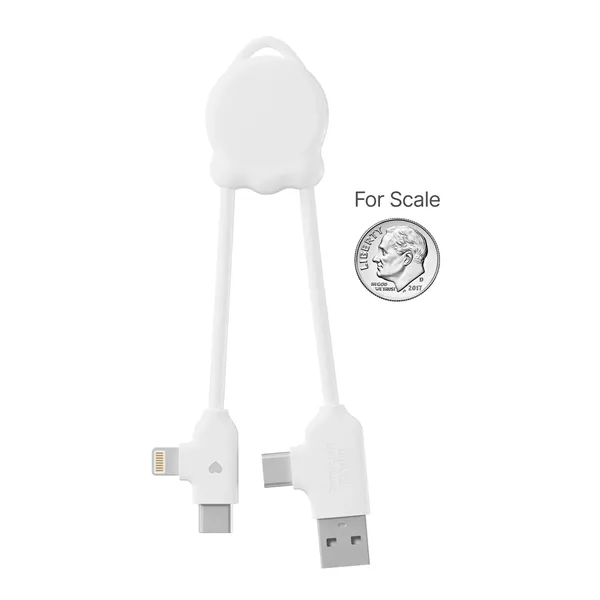 Mini universal charging cable with USB-A/USB-C inputs and USB-C/Lightning outputs.... from ASI 62124 iClick, Inc.