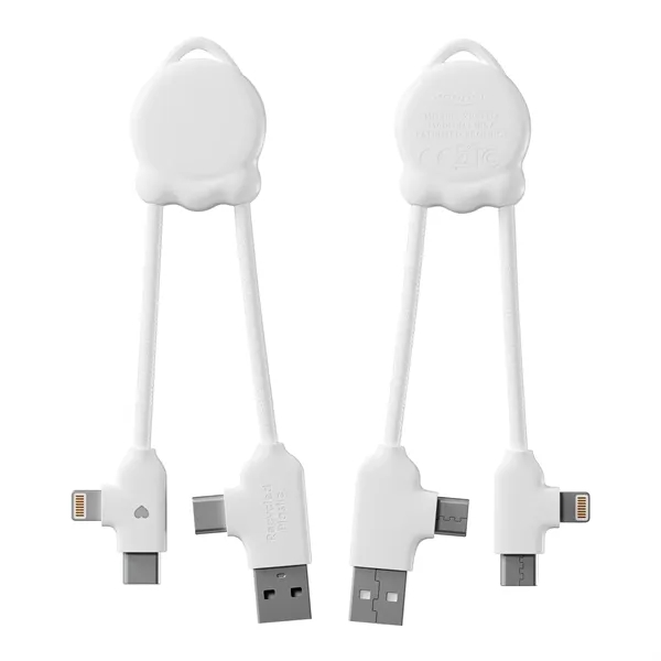 Mini universal charging cable with USB-A/USB-C inputs and USB-C/Lightning outputs.... from ASI 62124 iClick, Inc.