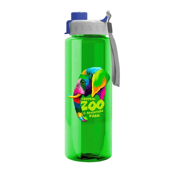 32 oz Transparent Sports Bottles with Quick Snap Drink-thru Lid... from ASI 40480 Koozie Group