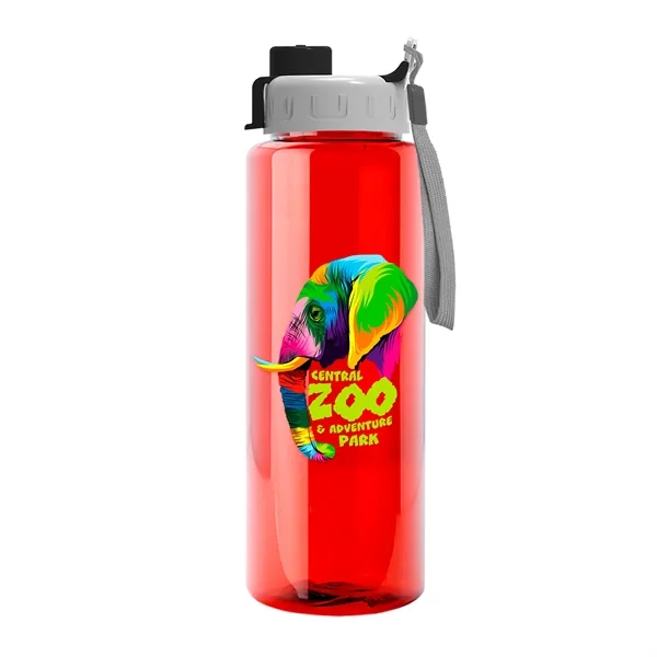 32 oz Transparent Sports Bottles with Quick Snap Drink-thru Lid... from ASI 40480 Koozie Group