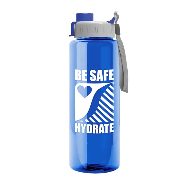 32 oz Transparent Sports Bottles with Quick Snap Drink-thru Lid... from ASI 40480 Koozie Group