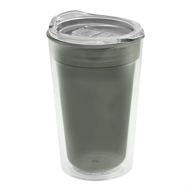 14 oz. Transparent Sentinel Tumbler with Clear Slide-Lid. Double-Wall insulated Tumbler... from ASI 40480 Koozie Group