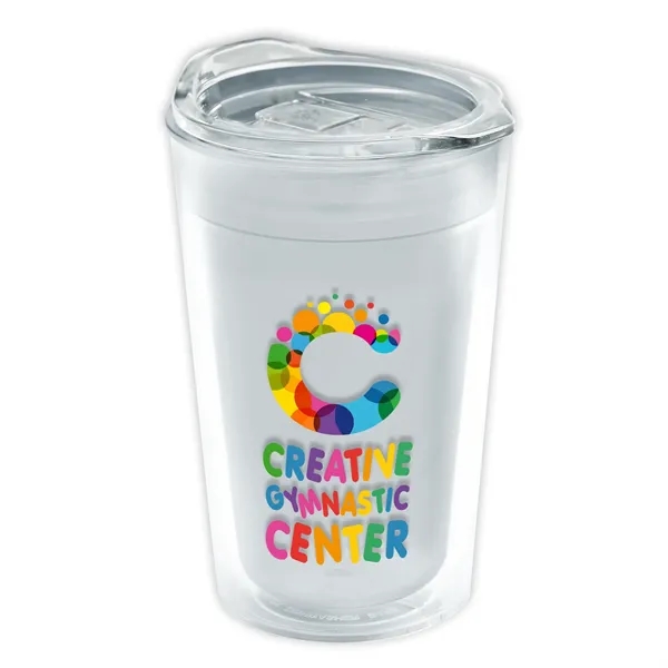 14 oz. Transparent Sentinel Tumbler with Clear Slide-Lid. Double-Wall insulated Tumbler... from ASI 40480 Koozie Group