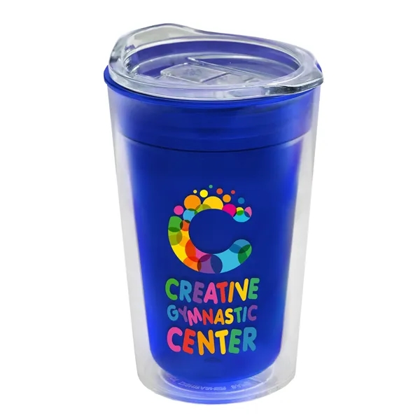 14 oz. Transparent Sentinel Tumbler with Clear Slide-Lid. Double-Wall insulated Tumbler... from ASI 40480 Koozie Group