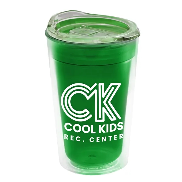 14 oz. Transparent Sentinel Tumbler with Clear Slide-Lid. Double-Wall insulated Tumbler... from ASI 40480 Koozie Group