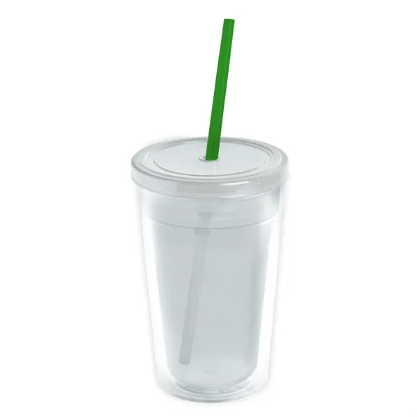 Garyline® Transparent Tumbler with Straw Lid and Full-Col...... from ASI 40480 Koozie Group