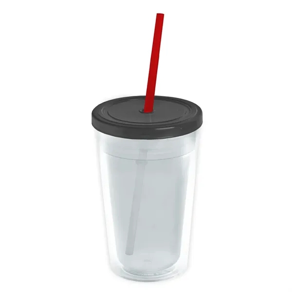 Garyline® Transparent Tumbler with Straw Lid and Full-Col...... from ASI 40480 Koozie Group