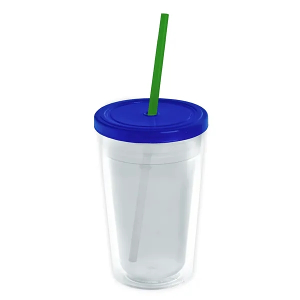 Garyline® Transparent Tumbler with Straw Lid and Full-Col...... from ASI 40480 Koozie Group