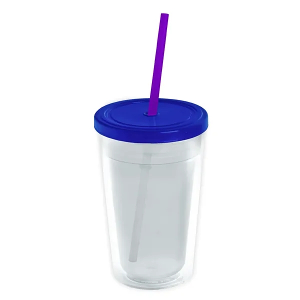 Garyline® Transparent Tumbler with Straw Lid and Full-Col...... from ASI 40480 Koozie Group