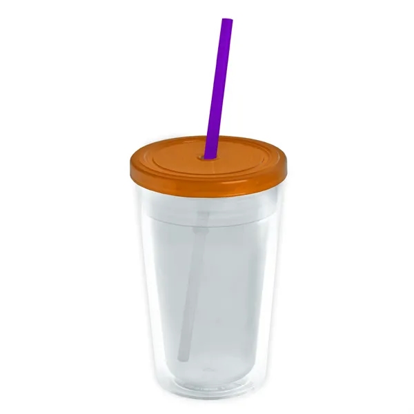 Garyline® Transparent Tumbler with Straw Lid and Full-Col...... from ASI 40480 Koozie Group