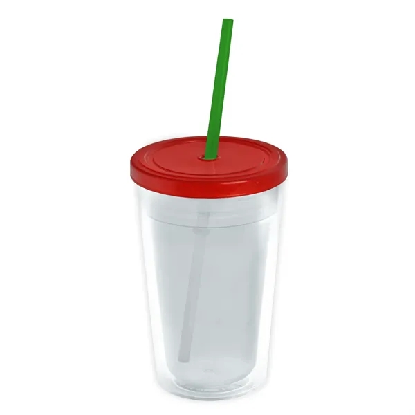 Garyline® Transparent Tumbler with Straw Lid and Full-Col...... from ASI 40480 Koozie Group