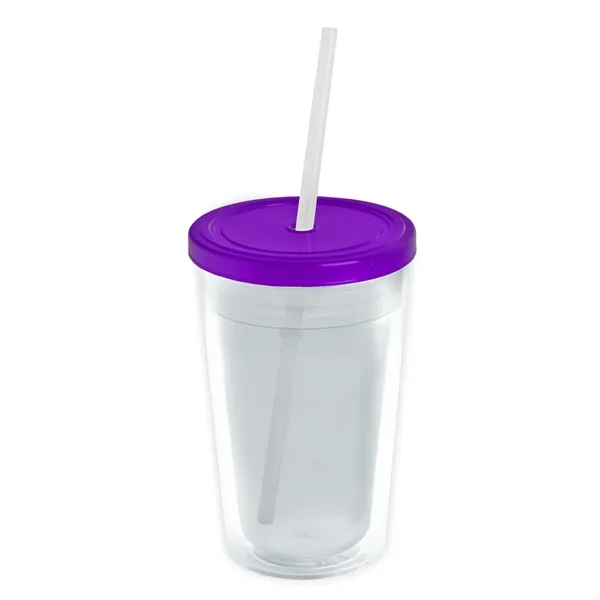 Garyline® Transparent Tumbler with Straw Lid and Full-Col...... from ASI 40480 Koozie Group