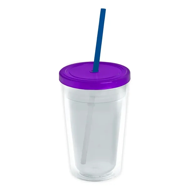 Garyline® Transparent Tumbler with Straw Lid and Full-Col...... from ASI 40480 Koozie Group