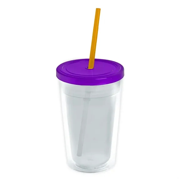 Garyline® Transparent Tumbler with Straw Lid and Full-Col...... from ASI 40480 Koozie Group