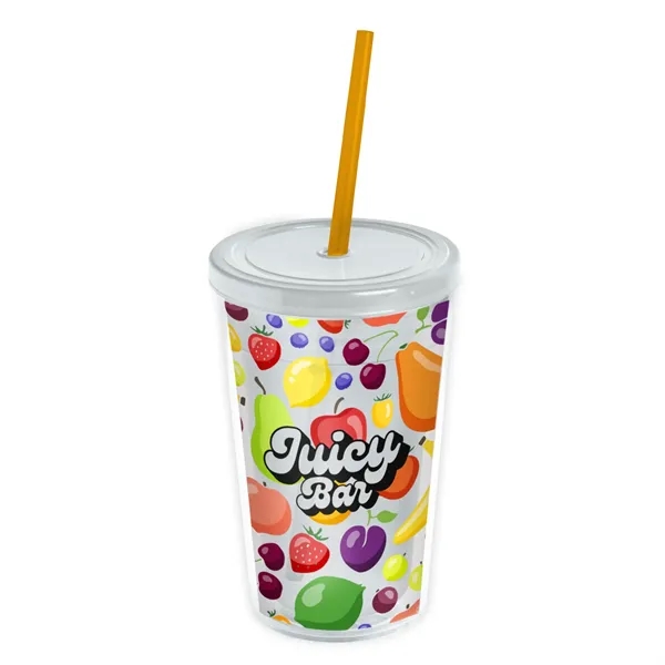 Garyline® Transparent Tumbler with Straw Lid and Full-Col...... from ASI 40480 Koozie Group