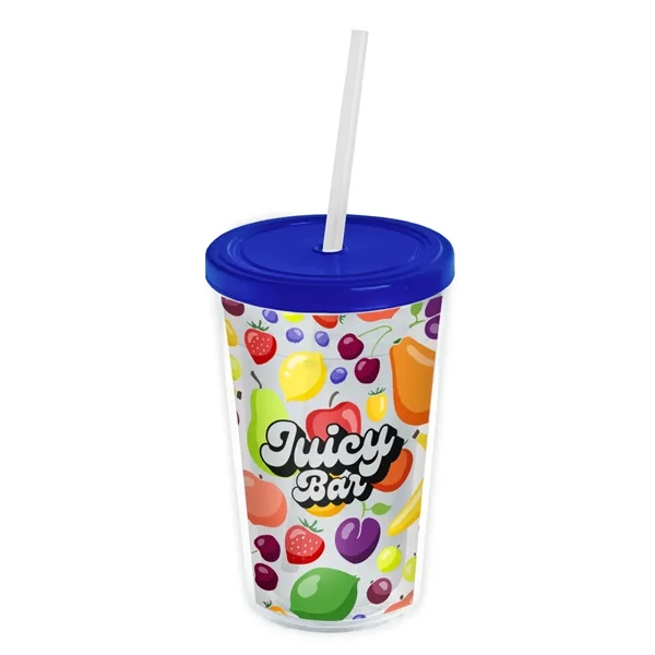 Garyline® Transparent Tumbler with Straw Lid and Full-Col...... from ASI 40480 Koozie Group