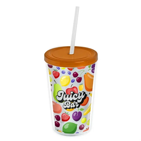 Garyline® Transparent Tumbler with Straw Lid and Full-Col...... from ASI 40480 Koozie Group