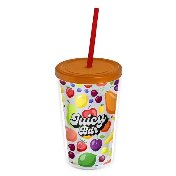 Garyline® Transparent Tumbler with Straw Lid and Full-Col...... from ASI 40480 Koozie Group