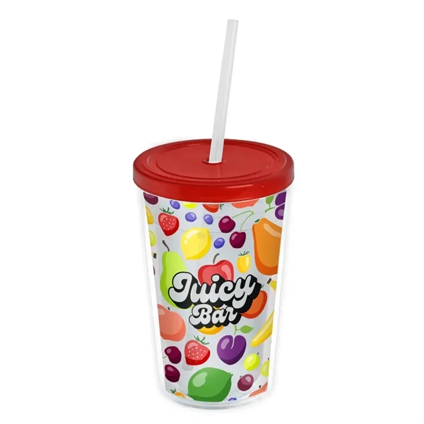 Garyline® Transparent Tumbler with Straw Lid and Full-Col...... from ASI 40480 Koozie Group
