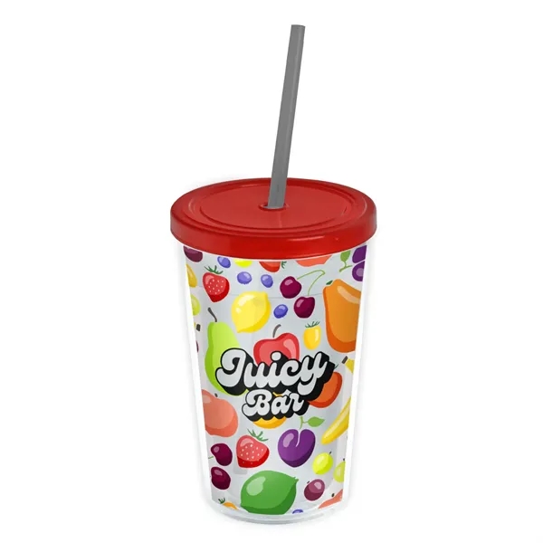 Garyline® Transparent Tumbler with Straw Lid and Full-Col...... from ASI 40480 Koozie Group