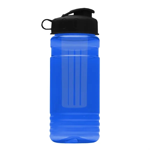 Transparent sports bottle, 20 oz. Straight-wall design with Flip Top Lid... from ASI 40480 Koozie Group