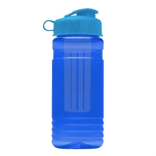Transparent sports bottle, 20 oz. Straight-wall design with Flip Top Lid... from ASI 40480 Koozie Group