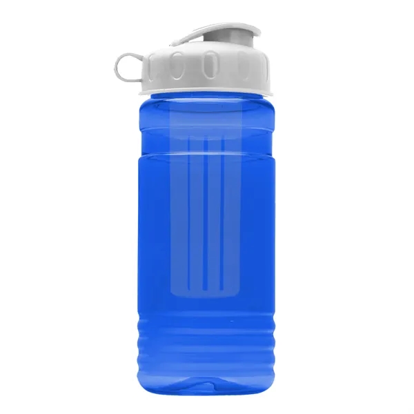 Transparent sports bottle, 20 oz. Straight-wall design with Flip Top Lid... from ASI 40480 Koozie Group