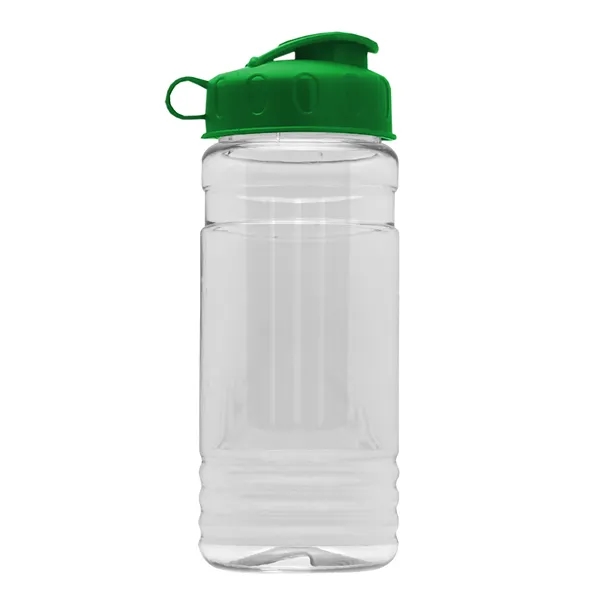 Transparent sports bottle, 20 oz. Straight-wall design with Flip Top Lid... from ASI 40480 Koozie Group